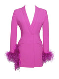 Fuchsia Featherette Dress